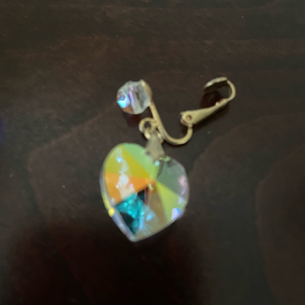 Swarovski crystal hearts with AB coating - Picture 6 of 7